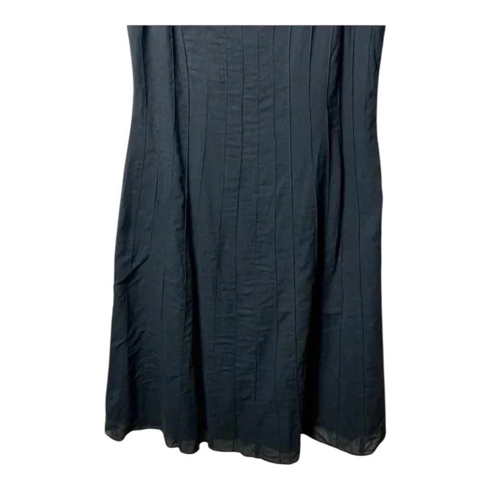 0403W. Eileen Fisher Women's M Black Sleeveless Midi Dress Casual A-Line - Picture 4 of 10